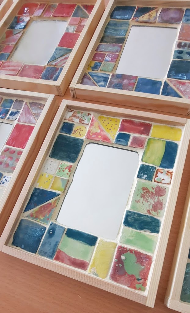 Espejos en cerámica taller alumnos colegio